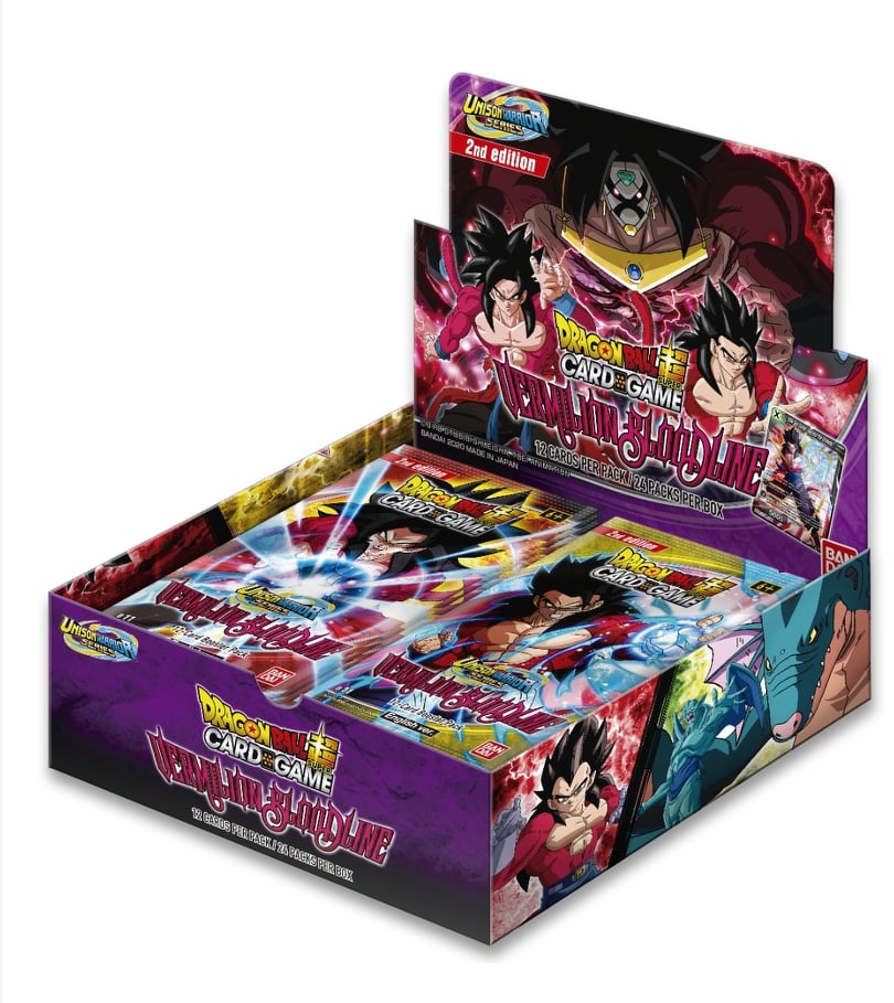 Dragon Ball Super Card Game UW2 Booster Display Vermilion Bloodline second edition