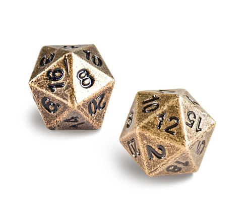 ULTRA PRO - Heavy Metal D20 Dice Set (2ct) Antique Bronze